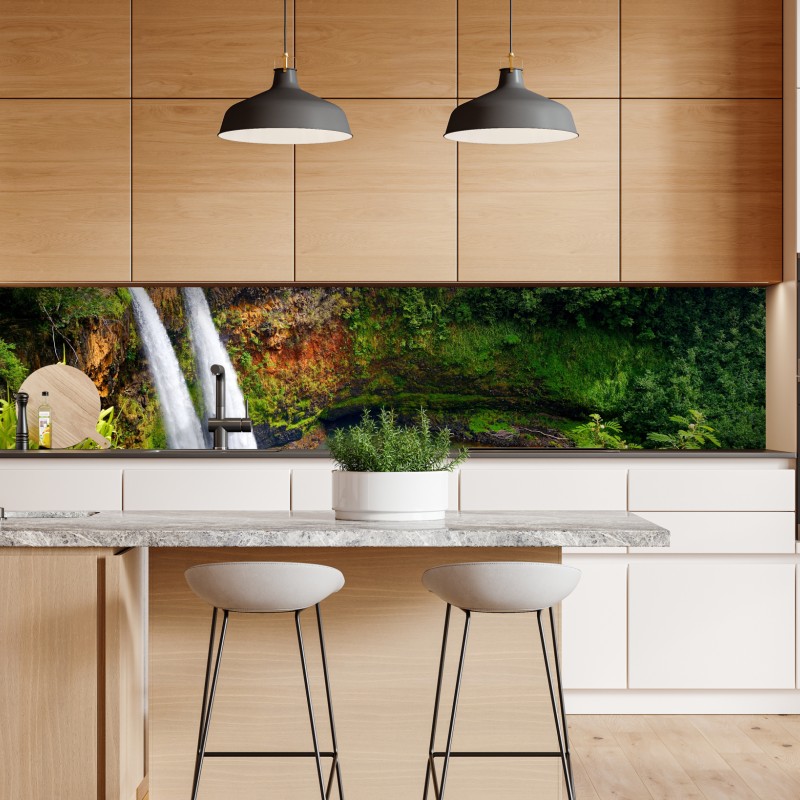 Naklejka repozycjonowalna art deco złoty wzór wachlarza – Wallissimo®