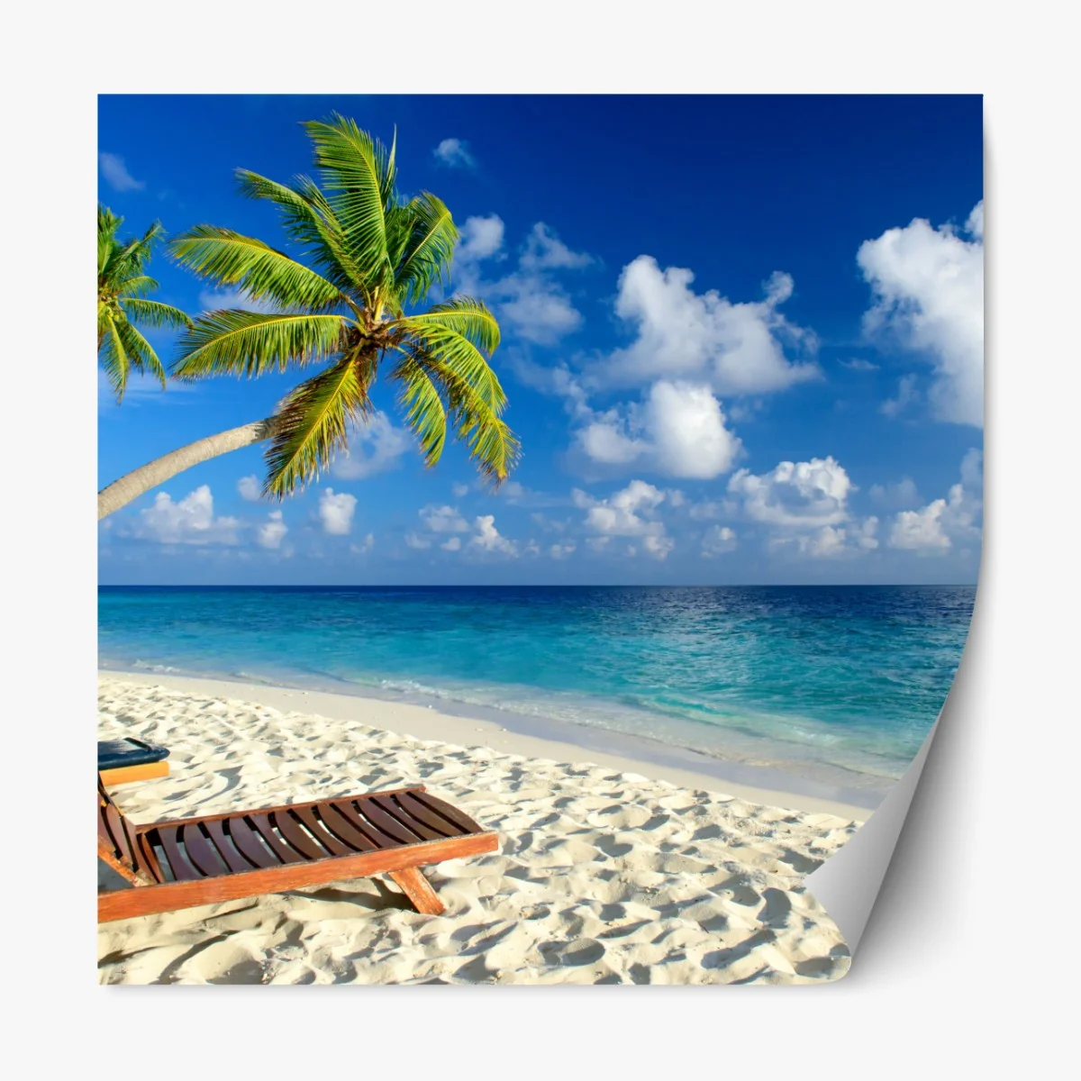 Naklejka repozycjonowalna tropikalna plaża na Malediwach – Wallissimo® Naklejka repozycjonowalna tropikalna plaża na Malediwach – Wallissimo®