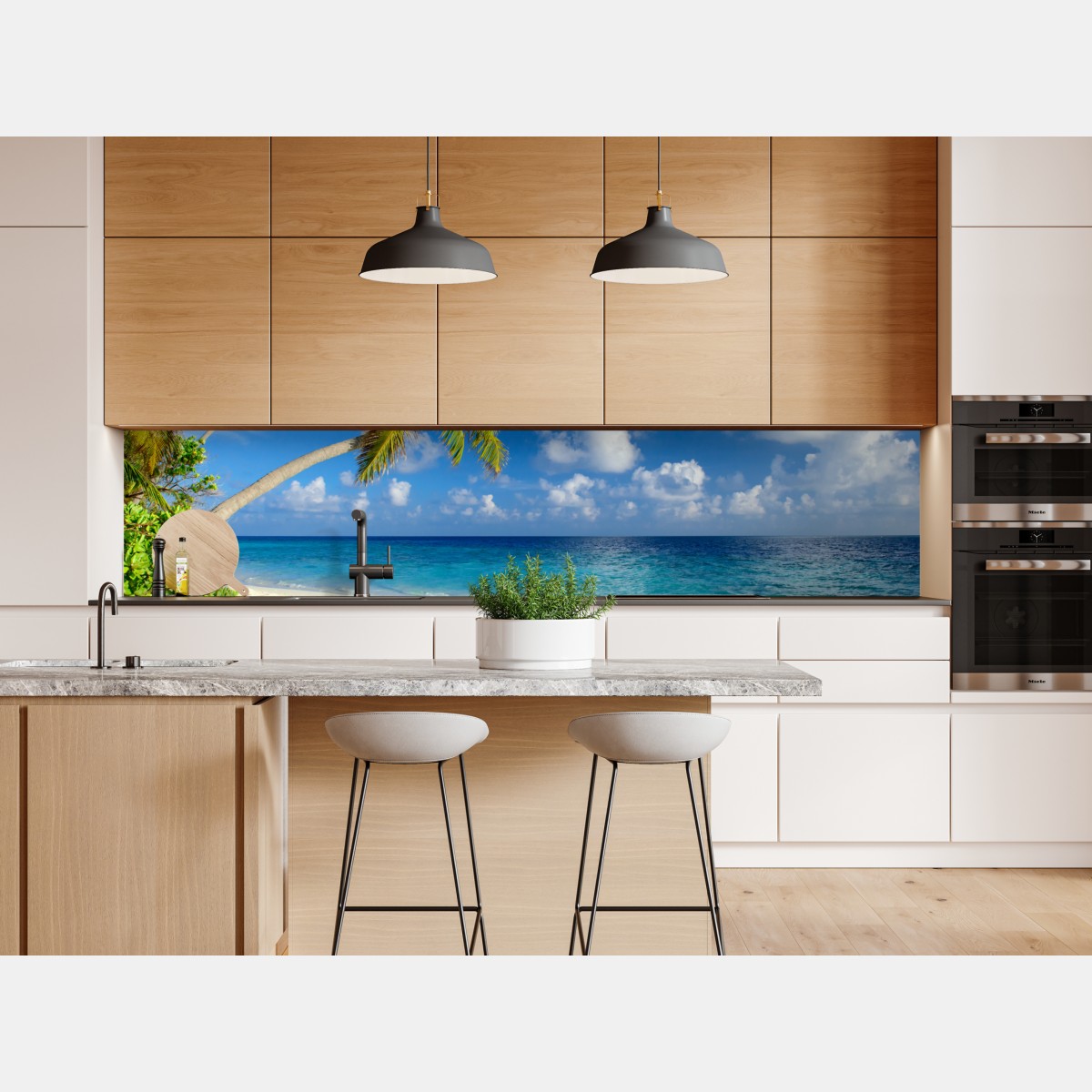 Naklejka repozycjonowalna tropikalna plaża na Malediwach – Wallissimo® Naklejka repozycjonowalna tropikalna plaża na Malediwach – Wallissimo®