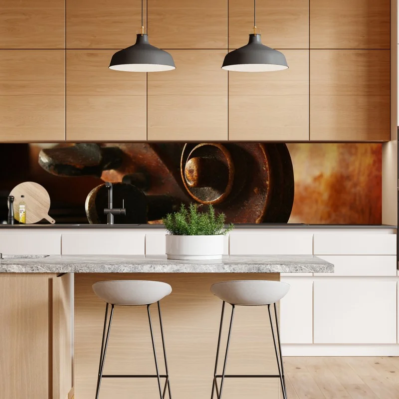 Naklejka repozycjonowalna żywy wzór hibiskusa w stylu retro – Wallissimo®