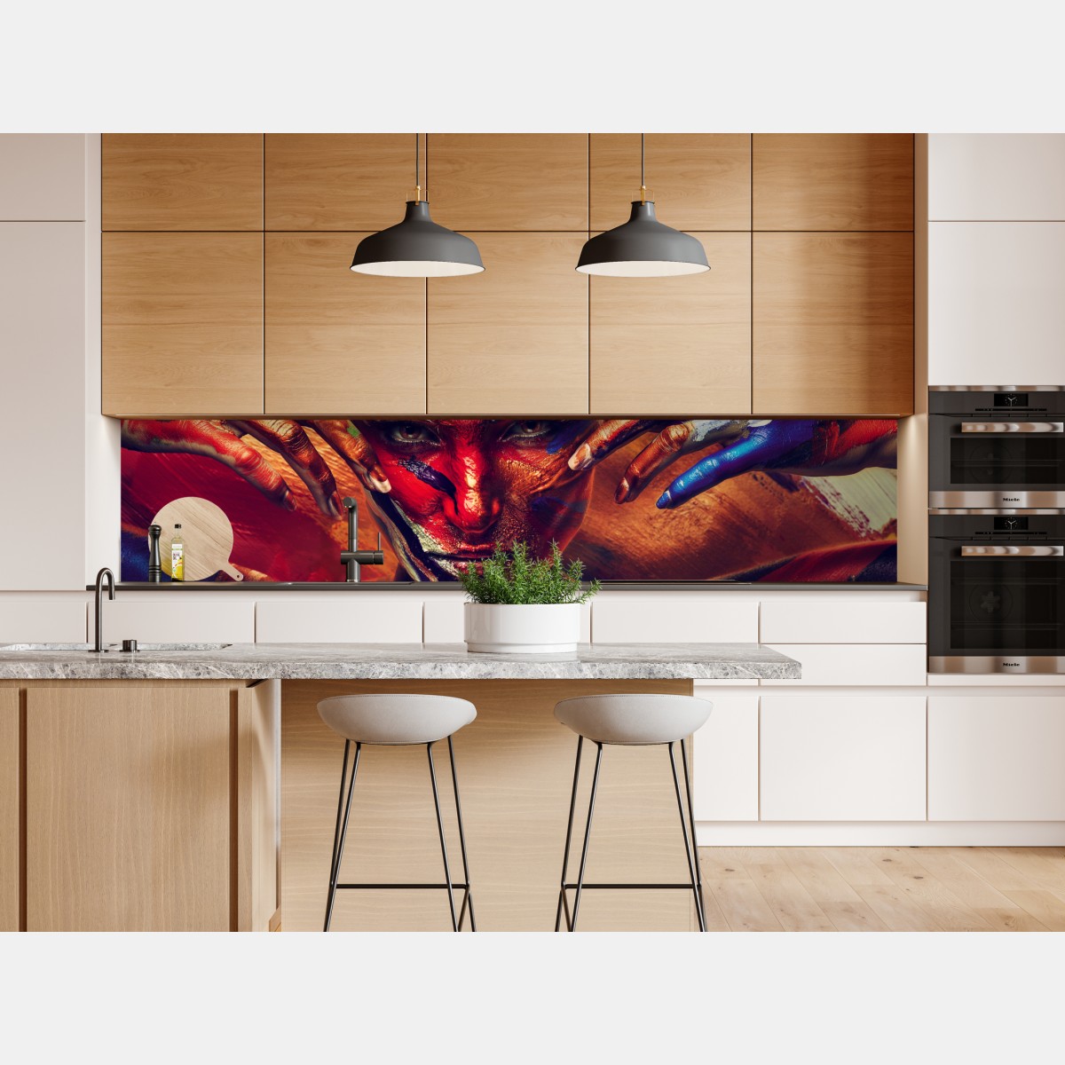 Naklejka repozycjonowalna tajemniczy malowany portret – Wallissimo® Naklejka repozycjonowalna tajemniczy malowany portret – Wallissimo®