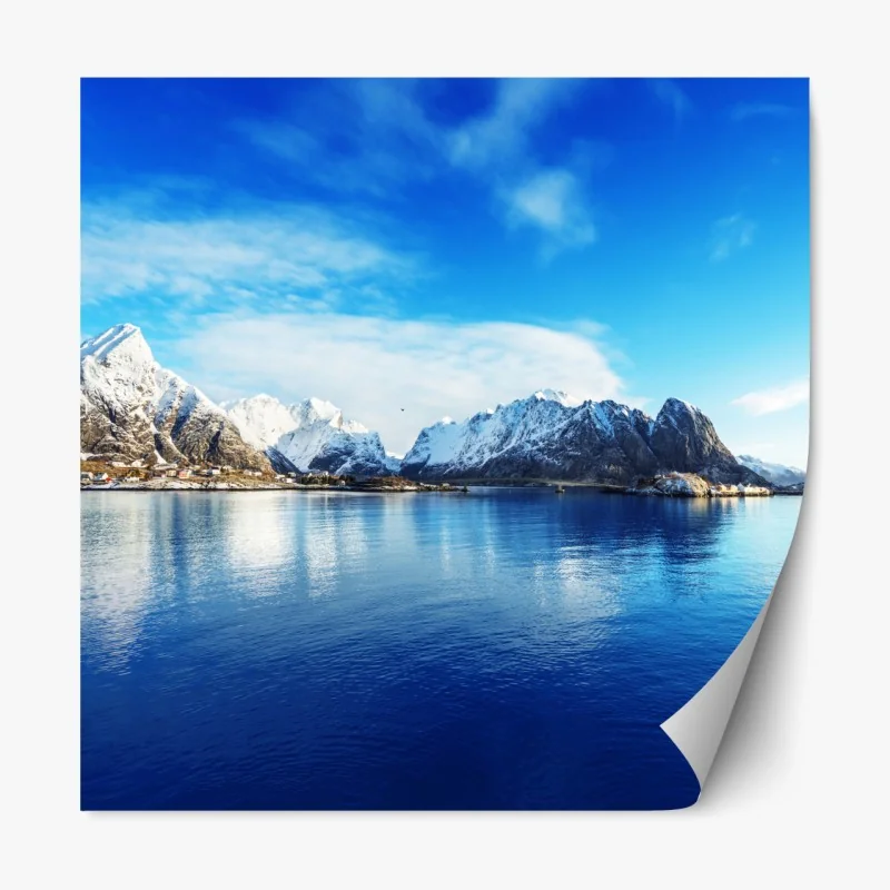 Naklejka repozycjonowalna tropikalny zachód słońca z sylwetkami palm – Wallissimo®