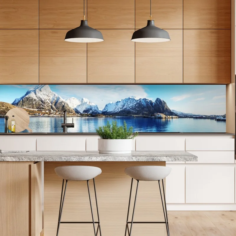 Naklejka repozycjonowalna tropikalny zachód słońca z sylwetkami palm – Wallissimo®