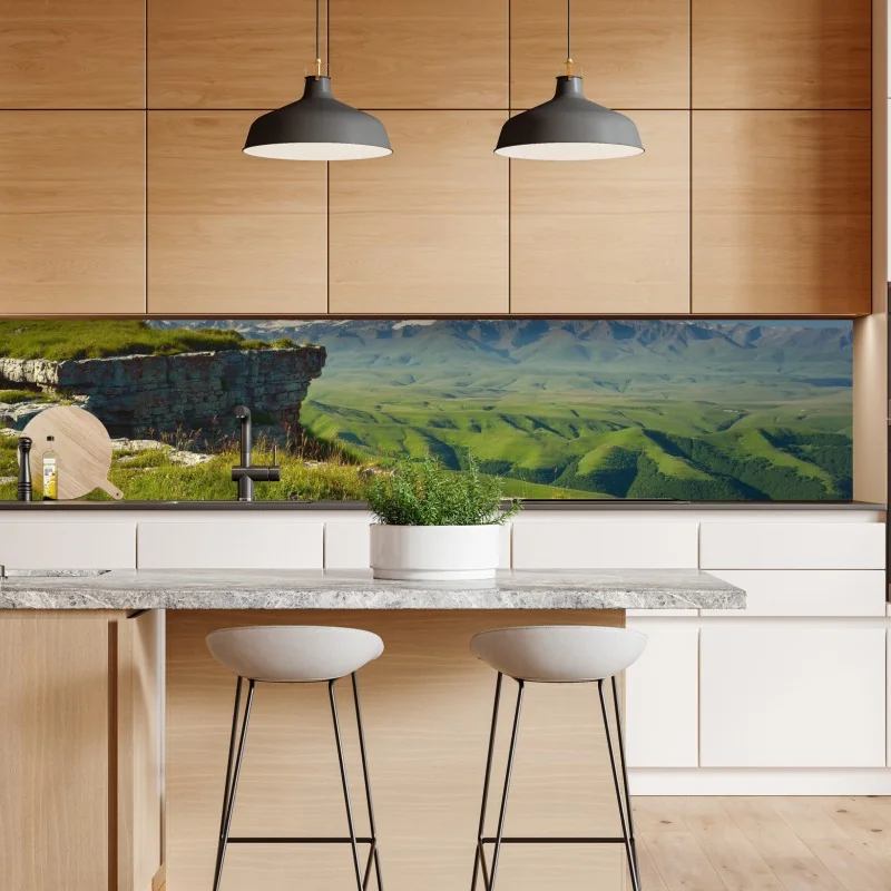 Naklejka repozycjonowalna pawie i czaple w kwiatowej scenie – Wallissimo®