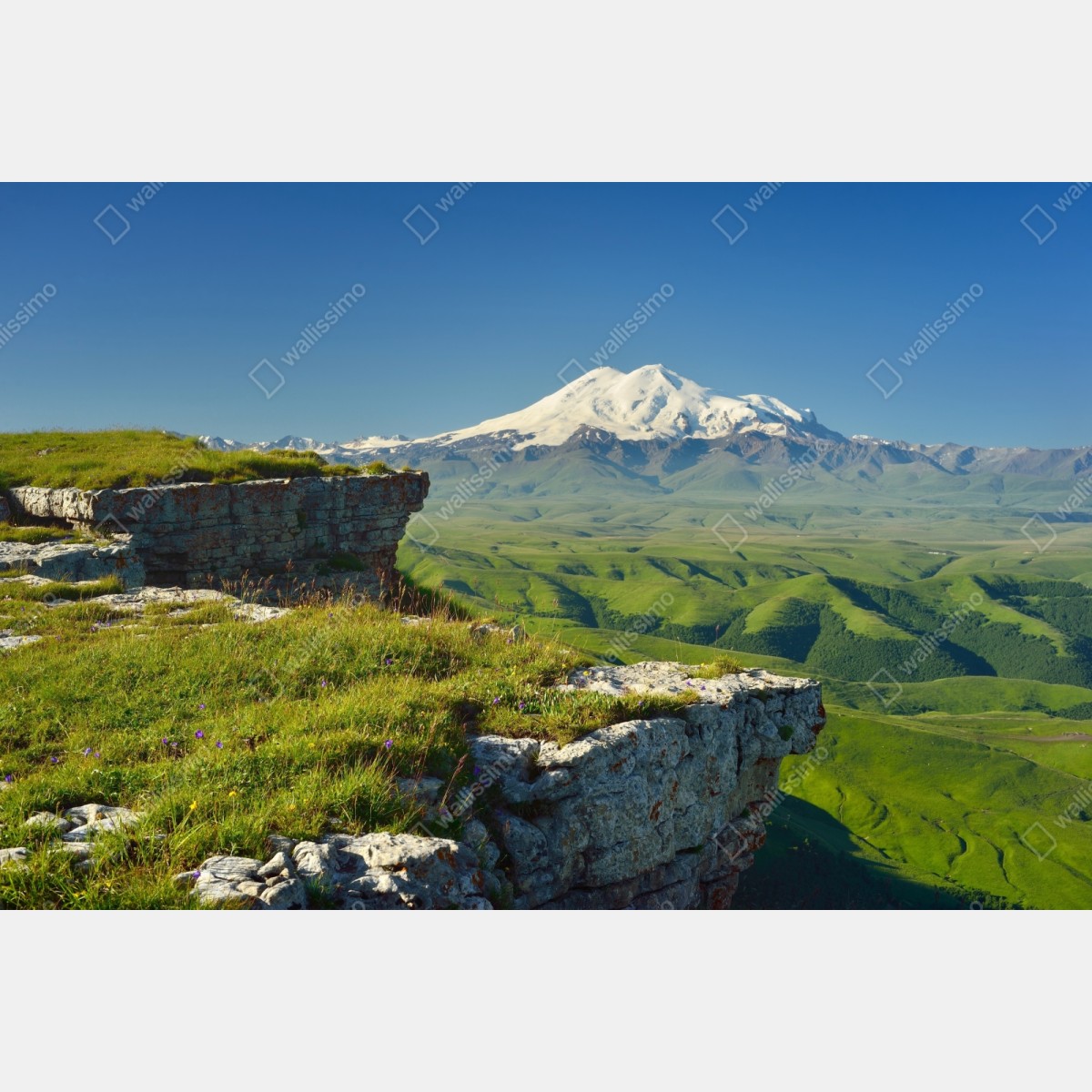 Naklejka repozycjonowalna majestatyczny Elbrus o poranku – Wallissimo® Naklejka repozycjonowalna majestatyczny Elbrus o poranku – Wallissimo®