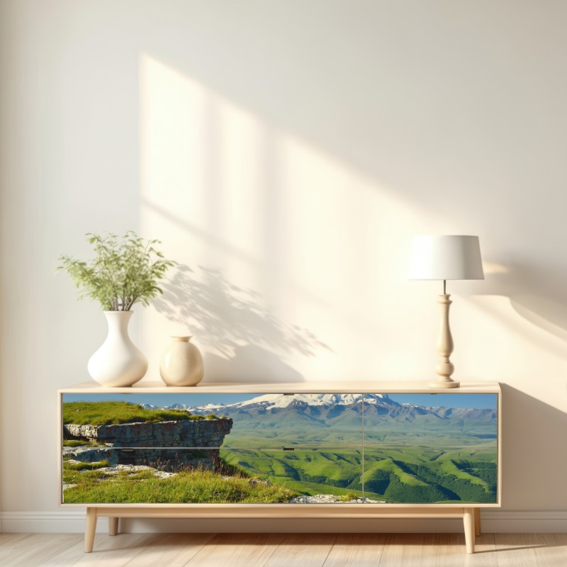 Naklejka repozycjonowalna majestatyczny Elbrus o poranku – Wallissimo® Naklejka repozycjonowalna majestatyczny Elbrus o poranku – Wallissimo®