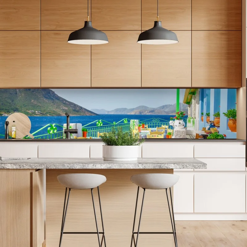 Naklejka repozycjonowalna retro falisty wzór mid-century – Wallissimo®