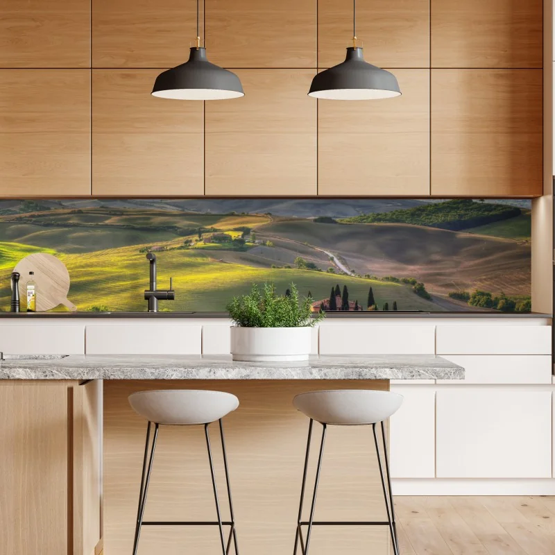 Naklejka repozycjonowalna spokojny drewniany pomost w lesie – Wallissimo®