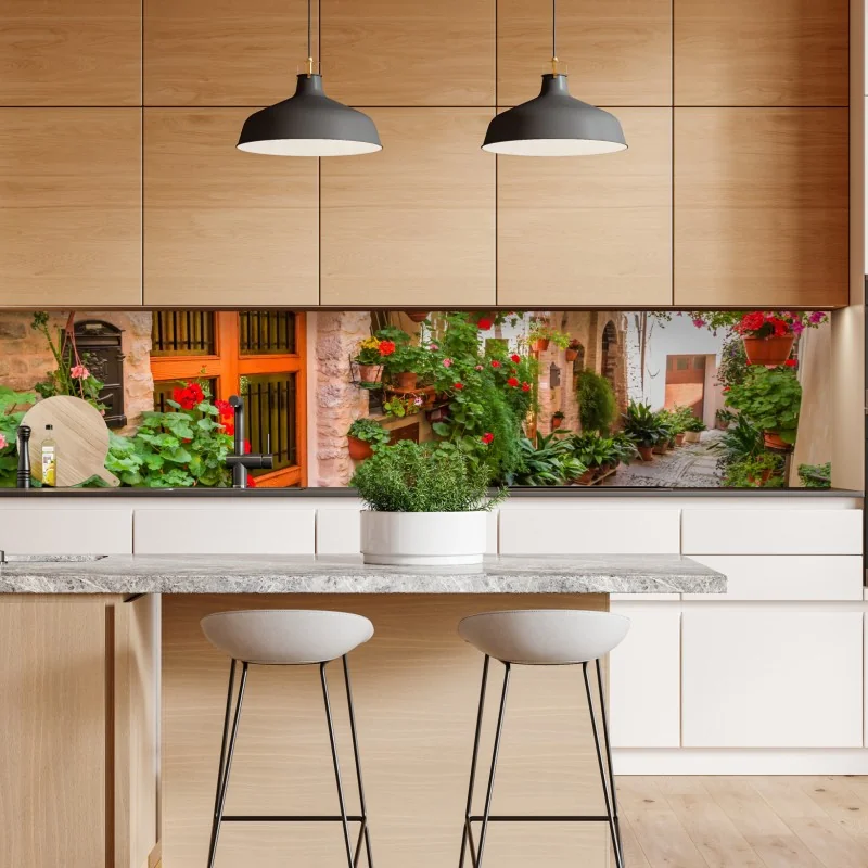 Naklejka repozycjonowalna Toskańskie pagórki o zachodzie słońca – Wallissimo®