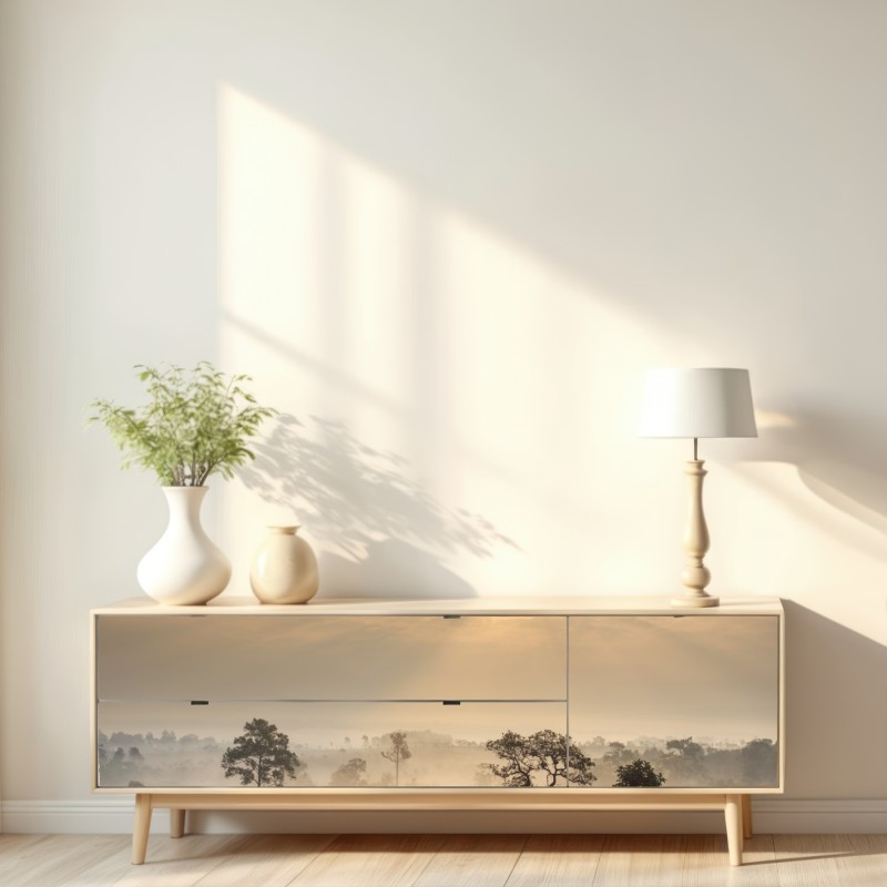 Naklejka repozycjonowalna Tajlandia sawanna o wschodzie słońca – Wallissimo® Naklejka repozycjonowalna Tajlandia sawanna o wschodzie słońca – Wallissimo®