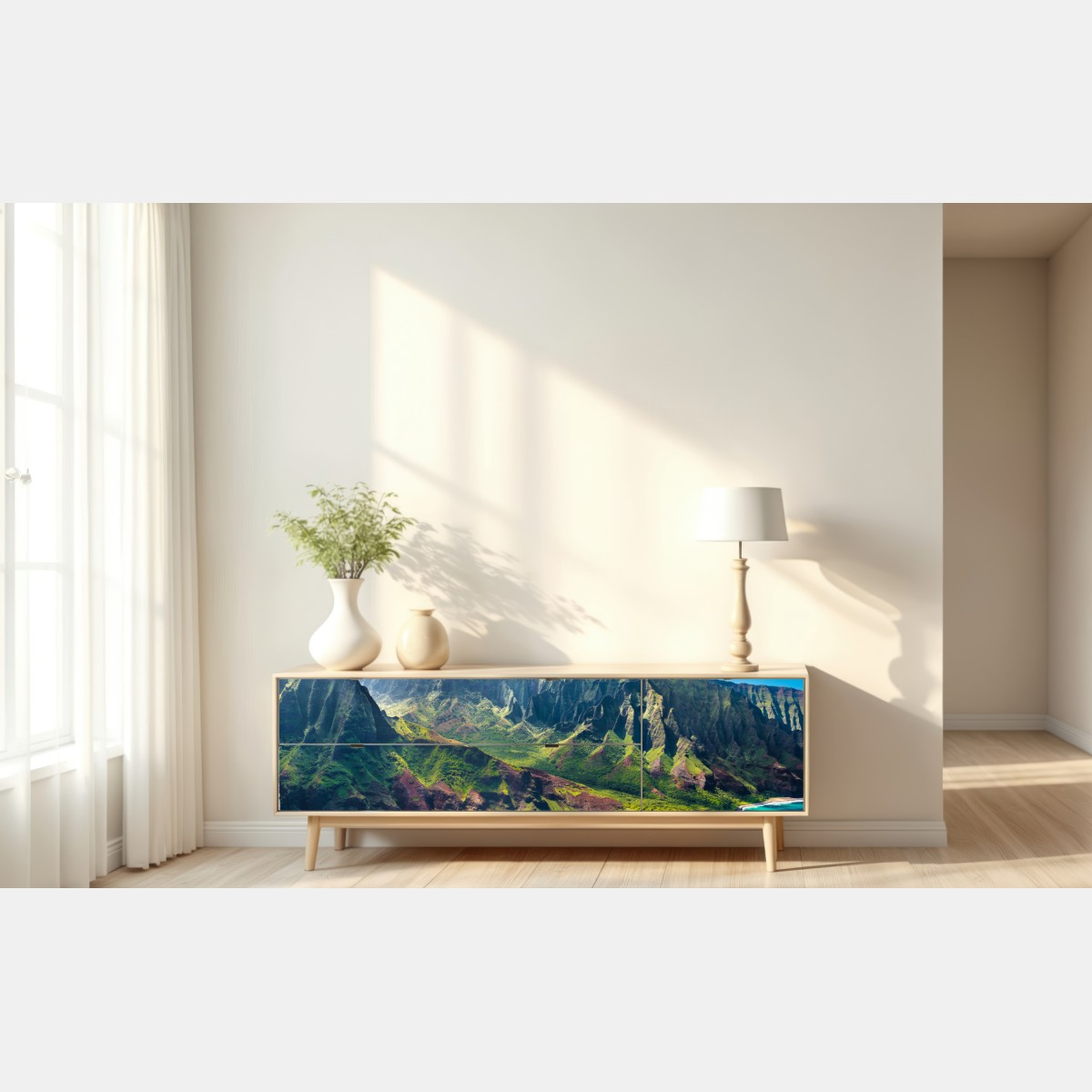 Naklejka repozycjonowalna wspaniałe wybrzeże Hawajów – Wallissimo® Naklejka repozycjonowalna wspaniałe wybrzeże Hawajów – Wallissimo®