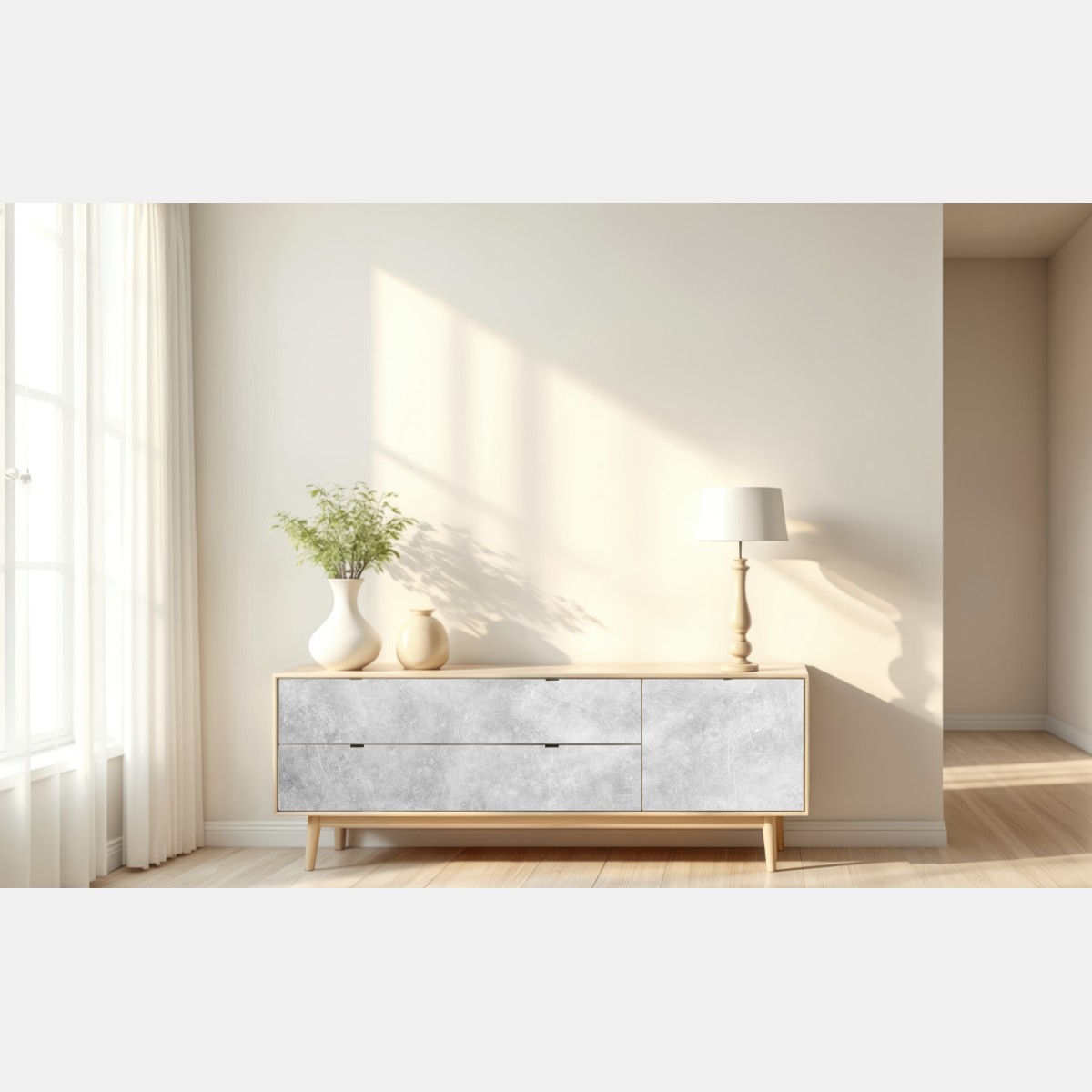 Naklejka repozycjonowalna subtelna szara tekstura betonu – Wallissimo® Naklejka repozycjonowalna subtelna szara tekstura betonu – Wallissimo®