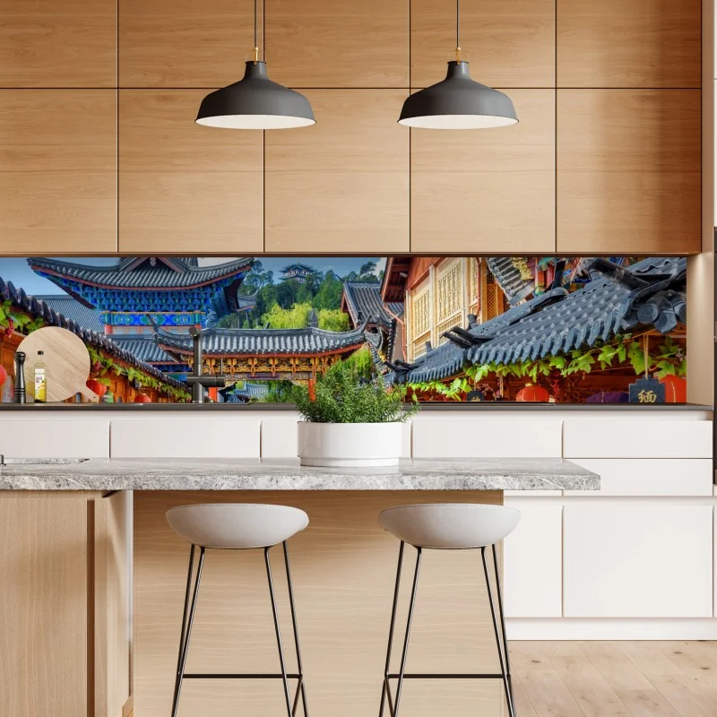 Naklejka repozycjonowalna żywe tropikalne kwiaty heliconia – Wallissimo®