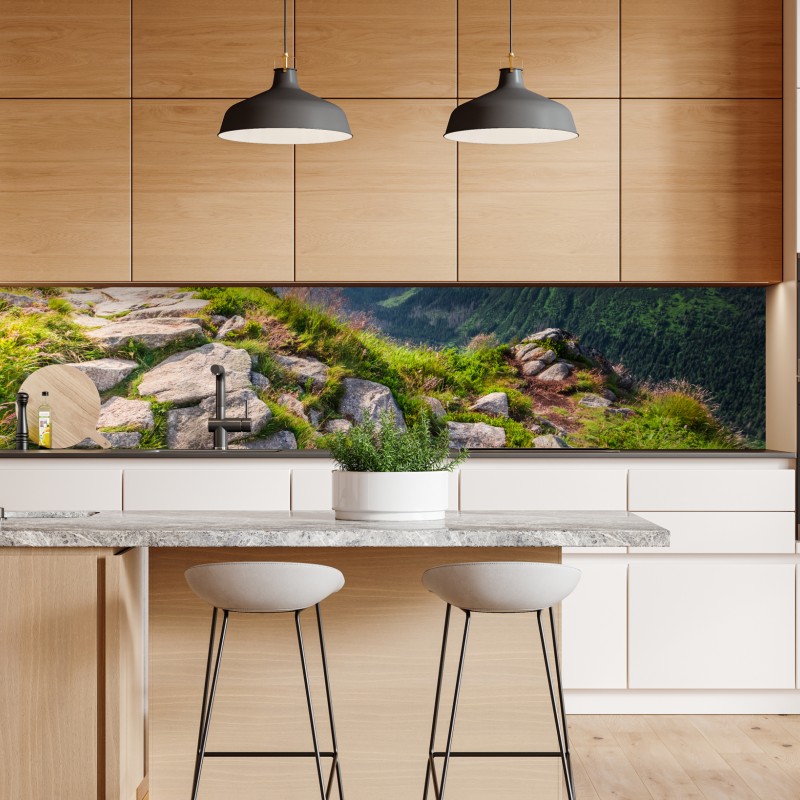 Naklejka repozycjonowalna Chicago panorama miasta w głębokich niebieskich tonach – Wallissimo®