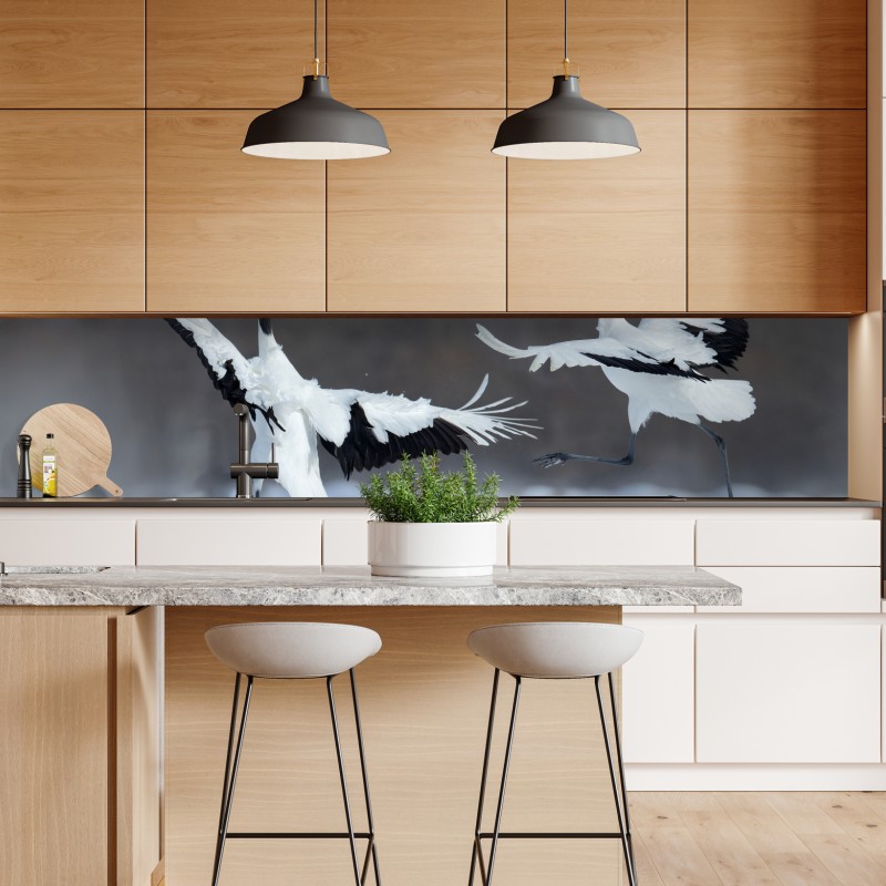 Naklejka repozycjonowalna ciepłe abstrakcyjne formy – Wallissimo®