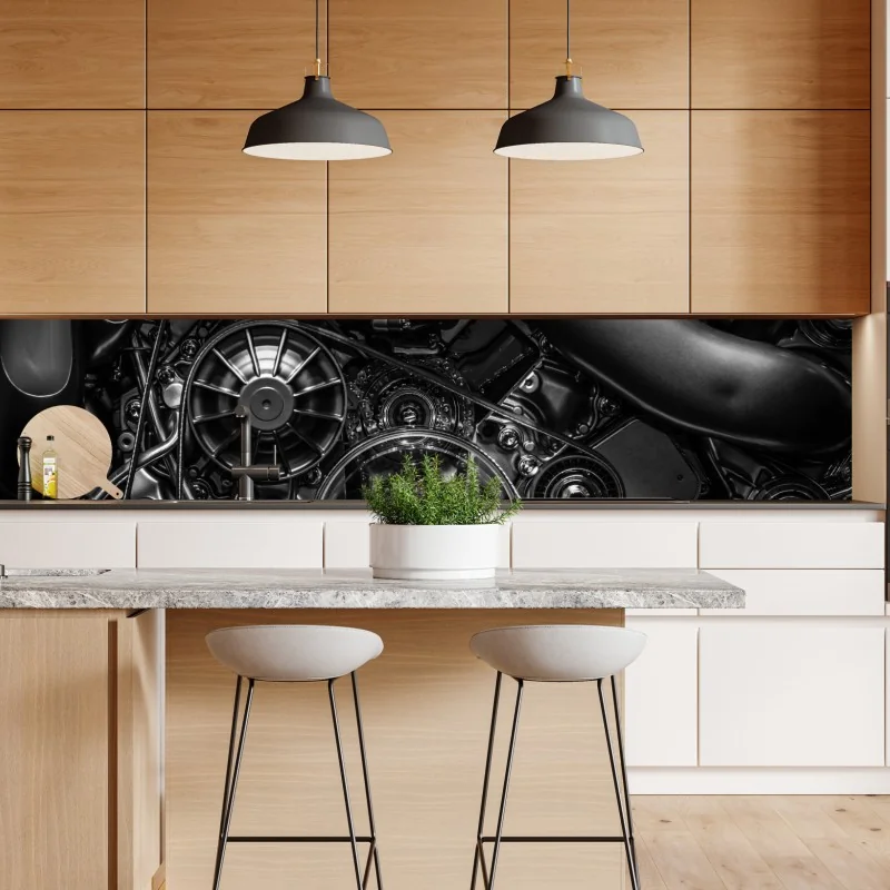 Naklejka repozycjonowalna intensywny pomarańczowy kwiat gerbery z bliska – Wallissimo®