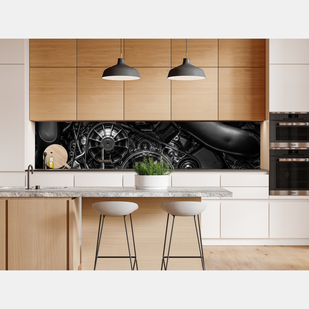 Naklejka repozycjonowalna precyzyjne zbliżenie mechaniki silnika – Wallissimo® Naklejka repozycjonowalna precyzyjne zbliżenie mechaniki silnika – Wallissimo®