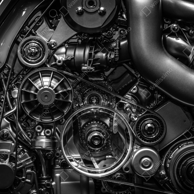 Naklejka repozycjonowalna precyzyjne zbliżenie mechaniki silnika – Wallissimo® Naklejka repozycjonowalna precyzyjne zbliżenie mechaniki silnika – Wallissimo®