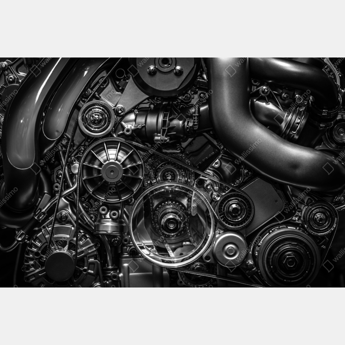 Naklejka repozycjonowalna precyzyjne zbliżenie mechaniki silnika – Wallissimo® Naklejka repozycjonowalna precyzyjne zbliżenie mechaniki silnika – Wallissimo®