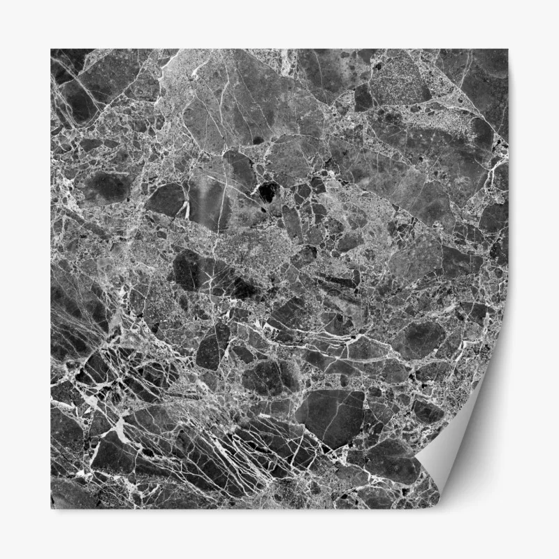 Naklejka repozycjonowalna monochromatyczna tekstura marmuru