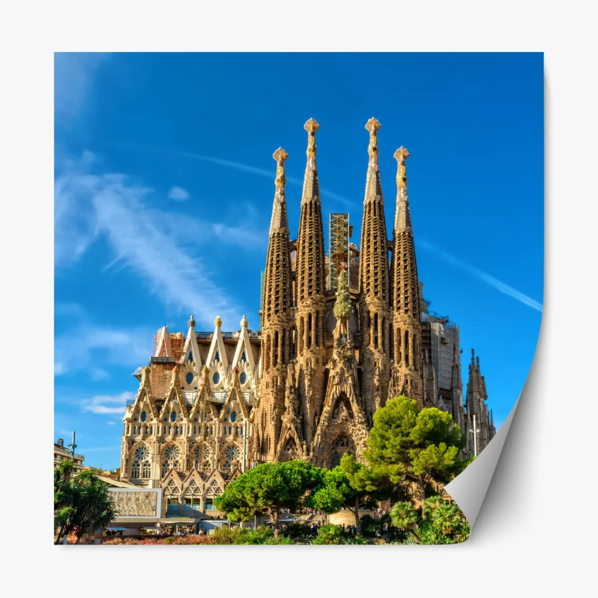 Naklejka repozycjonowalna Sagrada Familia w Barcelonie – Wallissimo® Naklejka repozycjonowalna Sagrada Familia w Barcelonie – Wallissimo®
