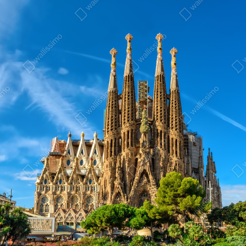 Naklejka repozycjonowalna Sagrada Familia w Barcelonie – Wallissimo® Naklejka repozycjonowalna Sagrada Familia w Barcelonie – Wallissimo®