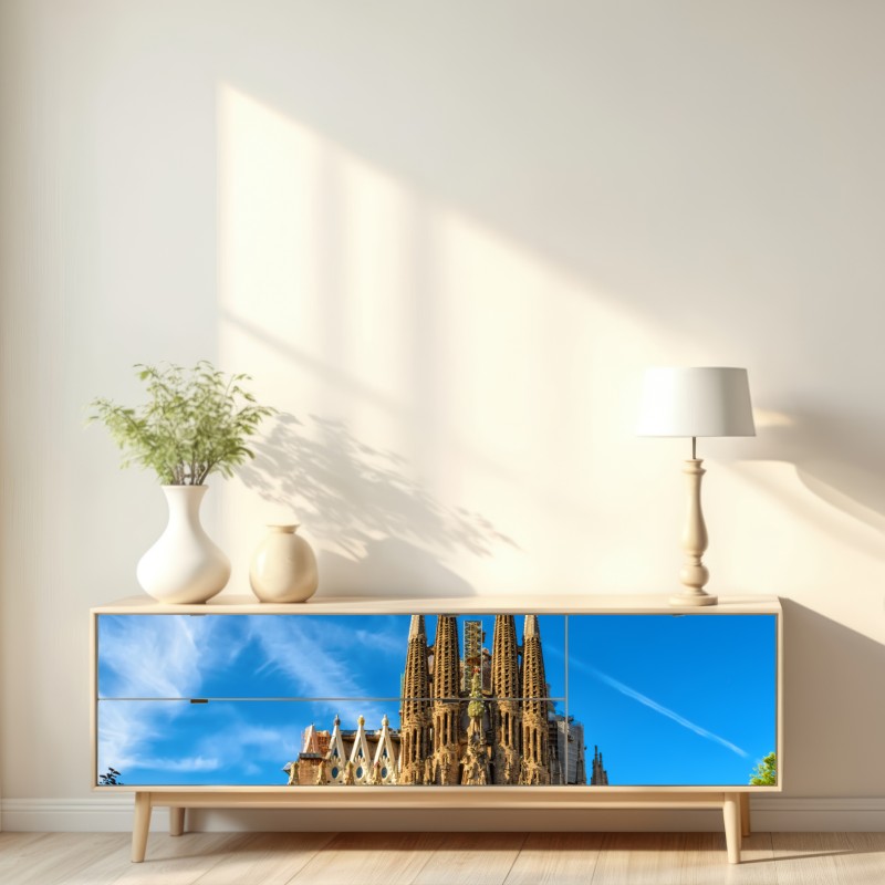 Naklejka repozycjonowalna Sagrada Familia w Barcelonie – Wallissimo® Naklejka repozycjonowalna Sagrada Familia w Barcelonie – Wallissimo®