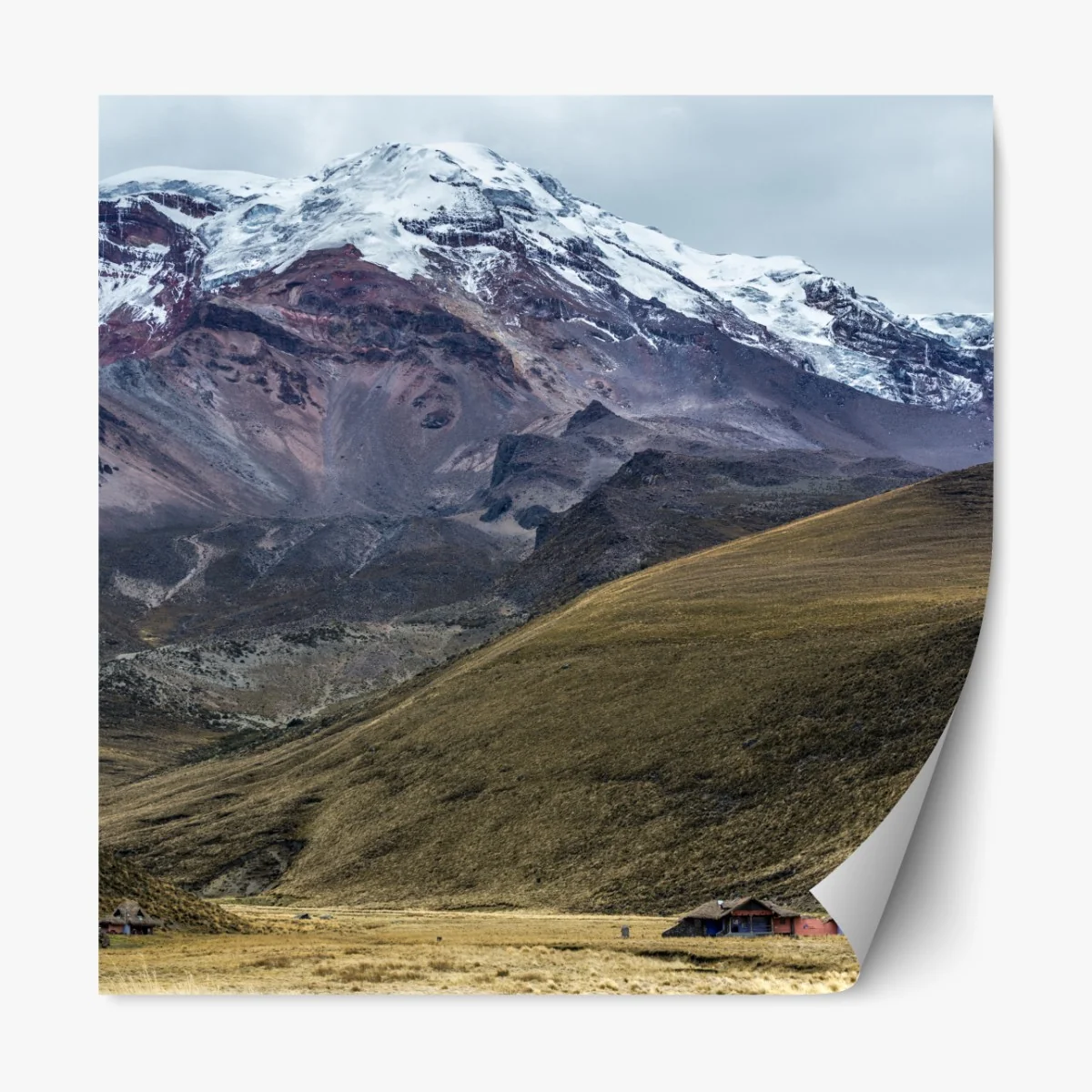 Naklejka repozycjonowalna majestatyczna zaśnieżona dolina górska – Wallissimo® Naklejka repozycjonowalna majestatyczna zaśnieżona dolina górska – Wallissimo®