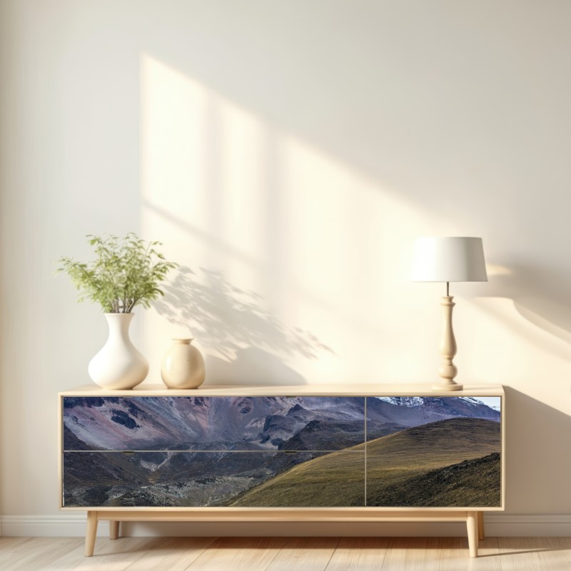 Naklejka repozycjonowalna majestatyczna zaśnieżona dolina górska – Wallissimo® Naklejka repozycjonowalna majestatyczna zaśnieżona dolina górska – Wallissimo®