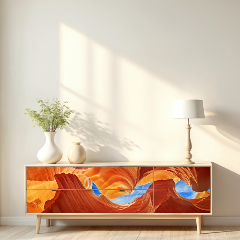 Naklejka repozycjonowalna Antelope Canyon wirujące piaskowcowe formy – Wallissimo® Naklejka repozycjonowalna Antelope Canyon wirujące piaskowcowe formy – Wallissimo®