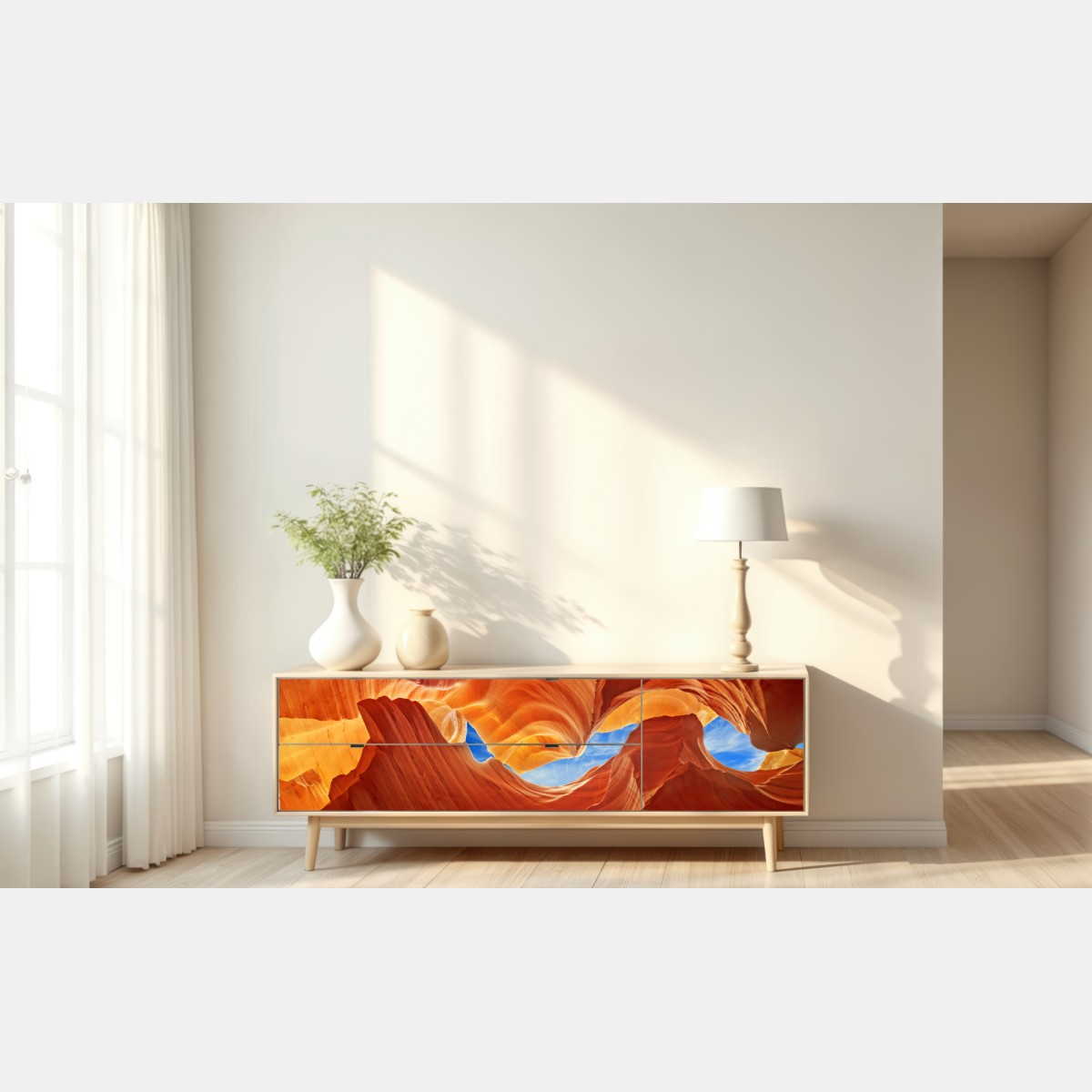 Naklejka repozycjonowalna Antelope Canyon wirujące piaskowcowe formy – Wallissimo® Naklejka repozycjonowalna Antelope Canyon wirujące piaskowcowe formy – Wallissimo®