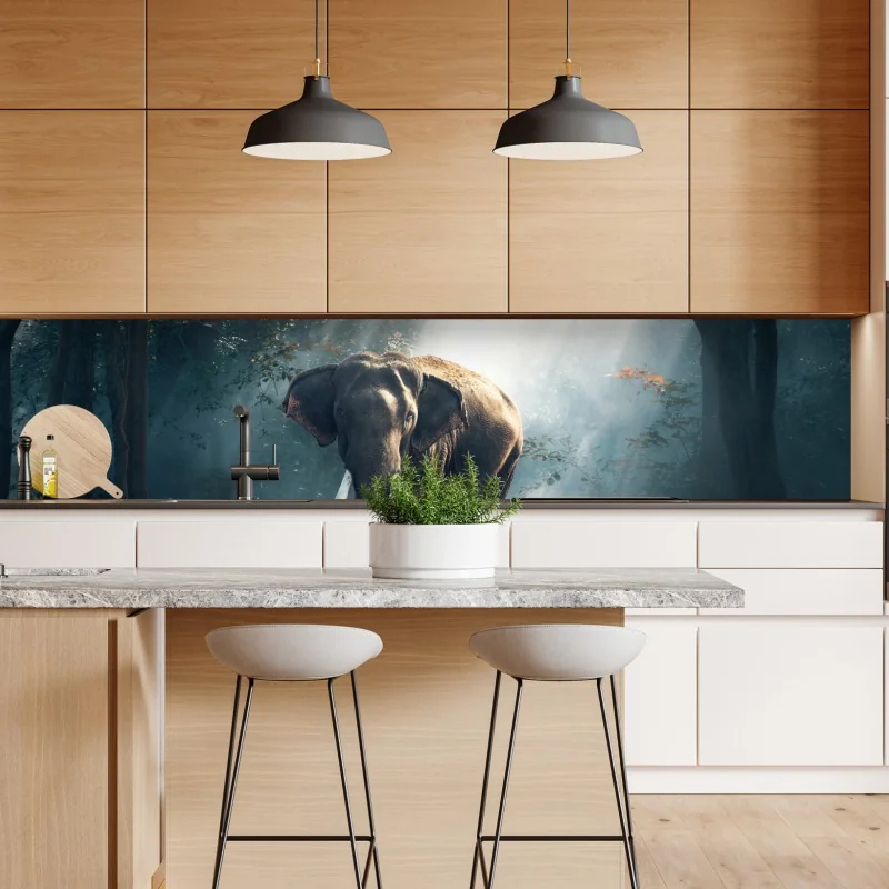 Naklejka repozycjonowalna granatowy geometryczny wzór sześcianów – Wallissimo®