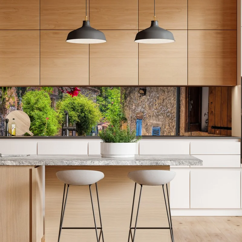 Naklejka repozycjonowalna złoty geometryczny wzór z kołami – Wallissimo®