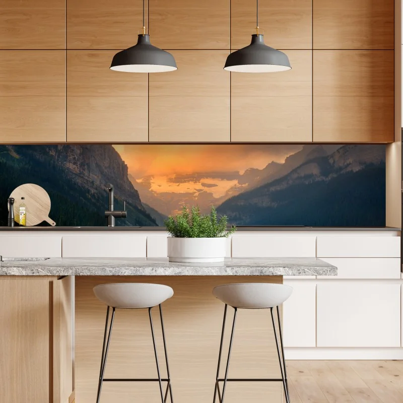 Naklejka repozycjonowalna mglisty las w odcieniach szarości – Wallissimo®