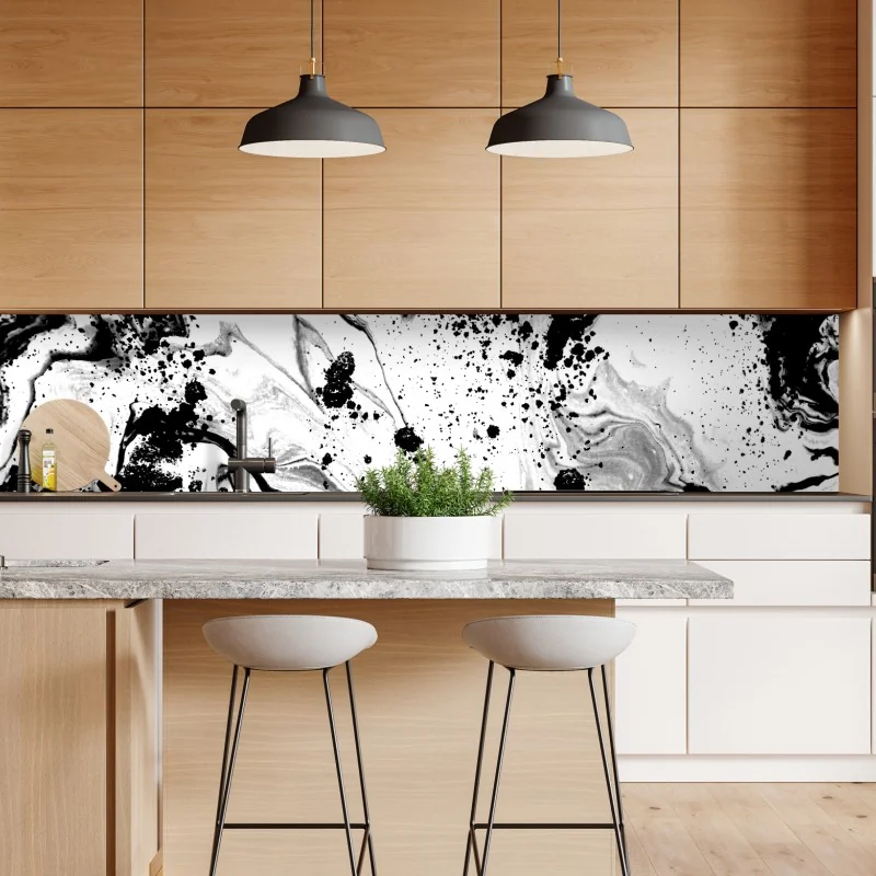 Naklejka repozycjonowalna odważne czerwone geometryczne bloki – Wallissimo®