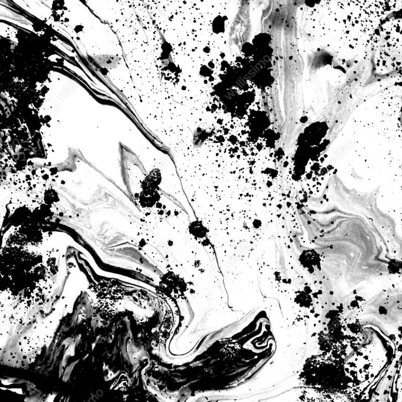 Naklejka repozycjonowalna monochromatyczny marmur atramentowy abstrakcja – Wallissimo® Naklejka repozycjonowalna monochromatyczny marmur atramentowy abstrakcja – Wallissimo®