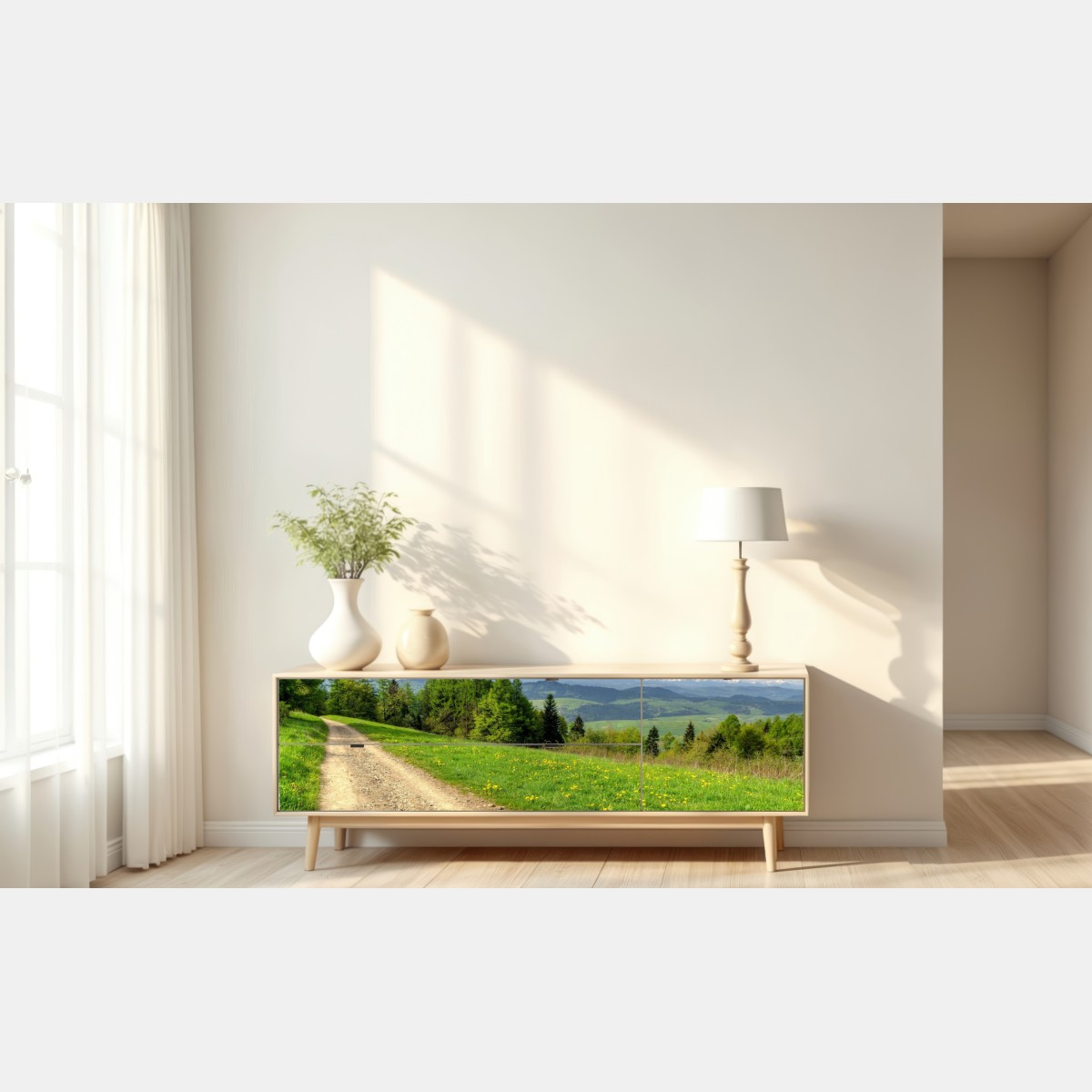 Naklejka repozycjonowalna Gorce wiosenny szlak – Wallissimo® Naklejka repozycjonowalna Gorce wiosenny szlak – Wallissimo®