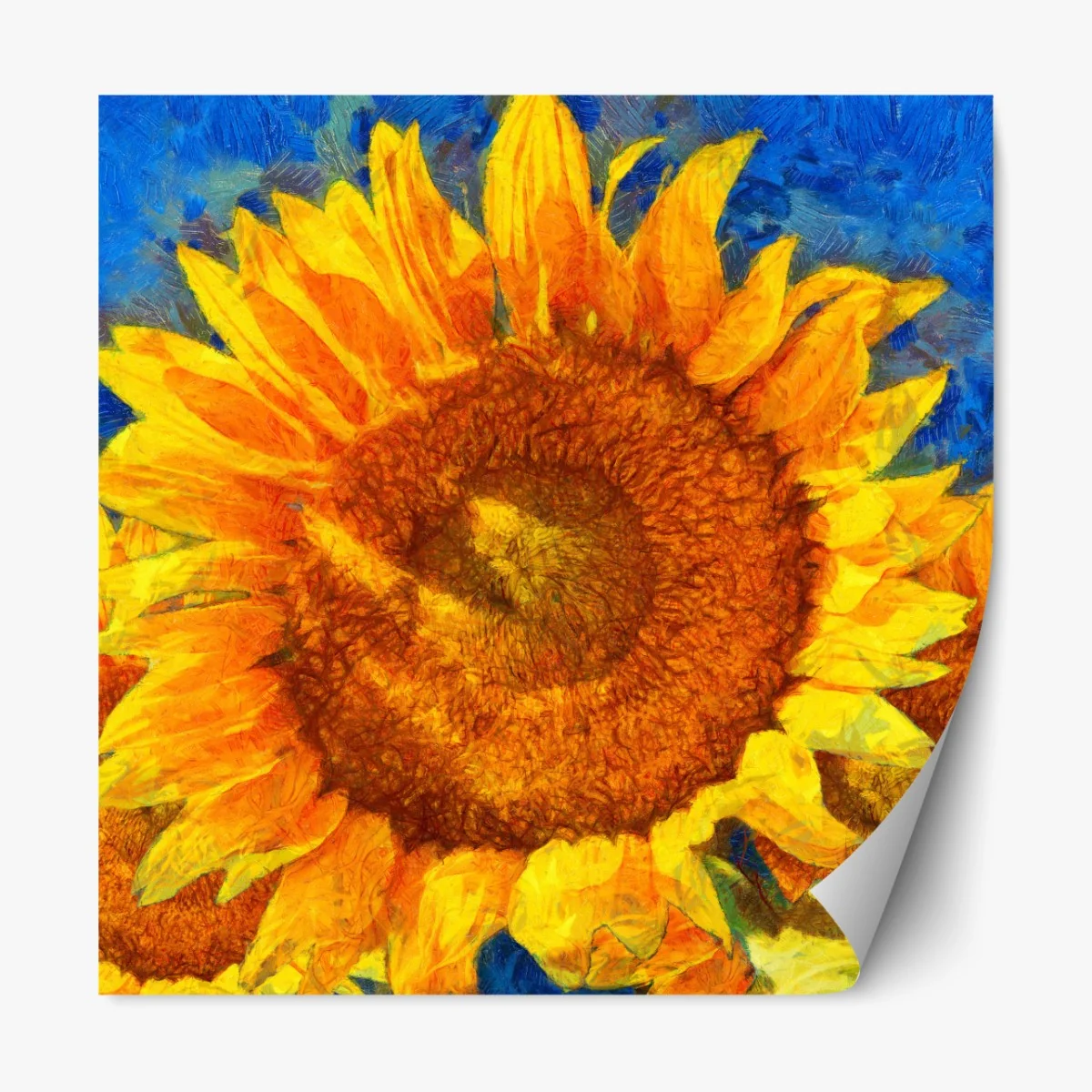 Naklejka repozycjonowalna żywe słoneczniki w stylu Van Gogha – Wallissimo® Naklejka repozycjonowalna żywe słoneczniki w stylu Van Gogha – Wallissimo®
