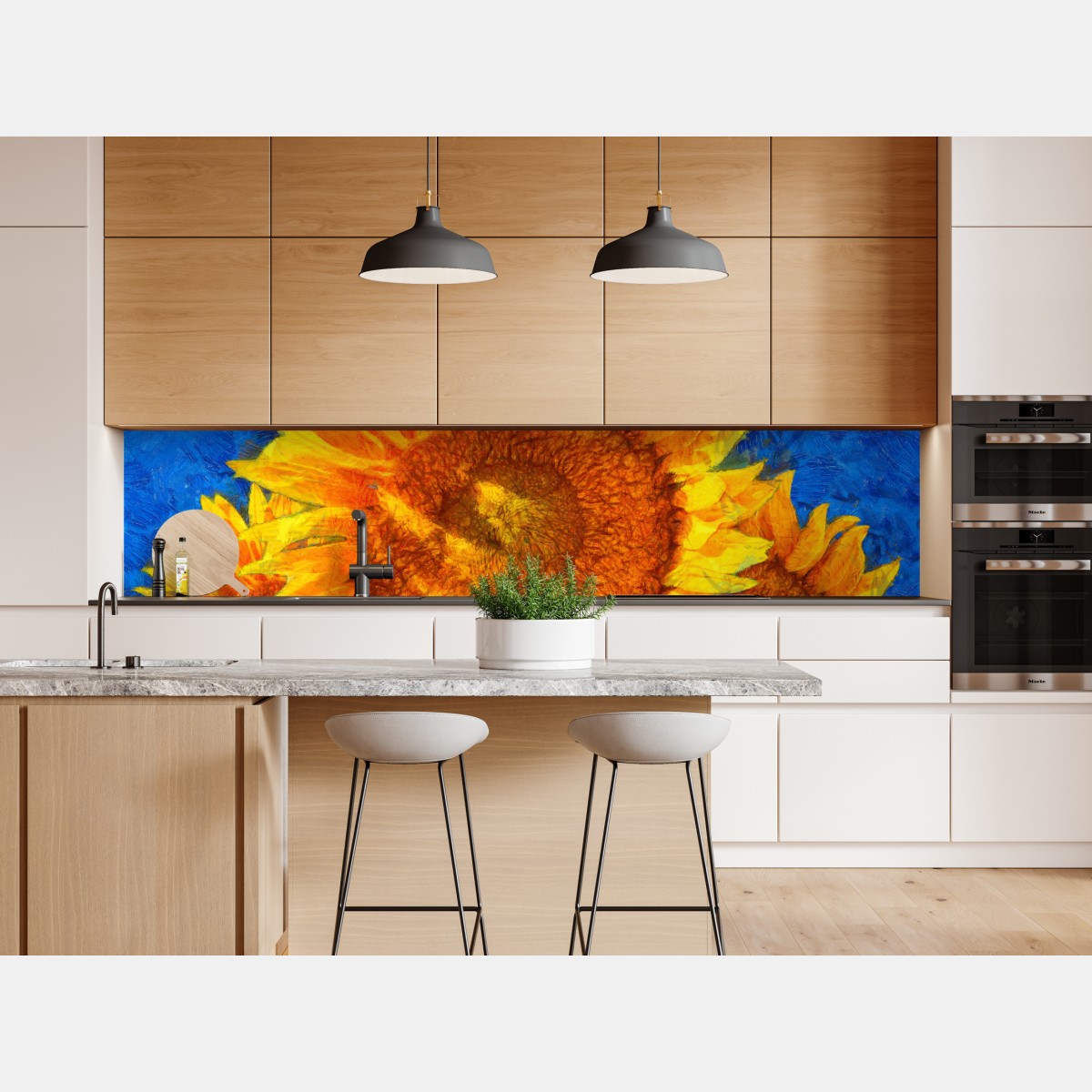 Naklejka repozycjonowalna żywe słoneczniki w stylu Van Gogha – Wallissimo® Naklejka repozycjonowalna żywe słoneczniki w stylu Van Gogha – Wallissimo®