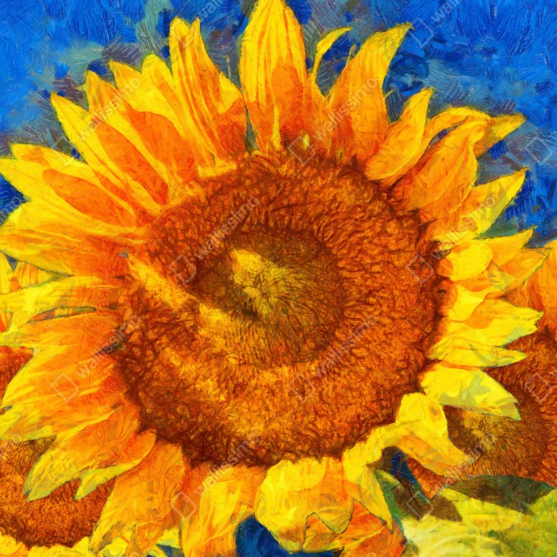 Naklejka repozycjonowalna żywe słoneczniki w stylu Van Gogha – Wallissimo® Naklejka repozycjonowalna żywe słoneczniki w stylu Van Gogha – Wallissimo®