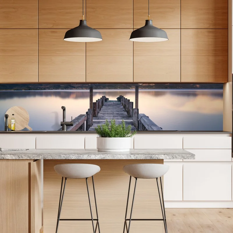 Naklejka repozycjonowalna tradycyjna ebru abstrakcja w purpurze i pomarańczy – Wallissimo®