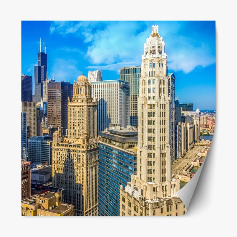 Naklejka repozycjonowalna fioletowy makro kwiat z kroplą rosy – Wallissimo®