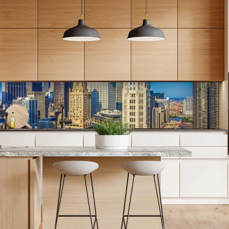 Naklejka repozycjonowalna fioletowy makro kwiat z kroplą rosy – Wallissimo®