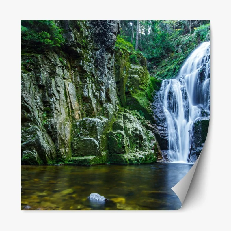 Naklejka repozycjonowalna mglista panorama gór lodowych – Wallissimo®