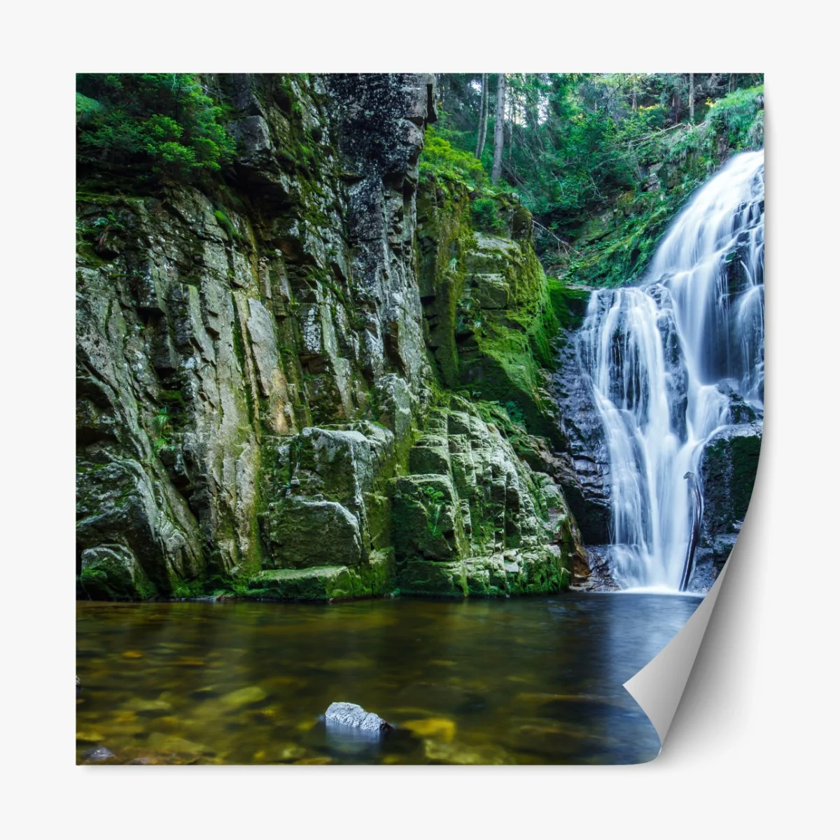 Naklejka repozycjonowalna wodospad Kamienczyk w Karkonoszach – Wallissimo® Naklejka repozycjonowalna wodospad Kamienczyk w Karkonoszach – Wallissimo®