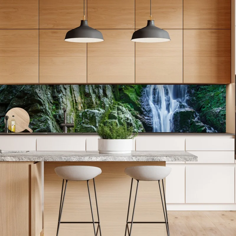 Naklejka repozycjonowalna mglista panorama gór lodowych – Wallissimo®