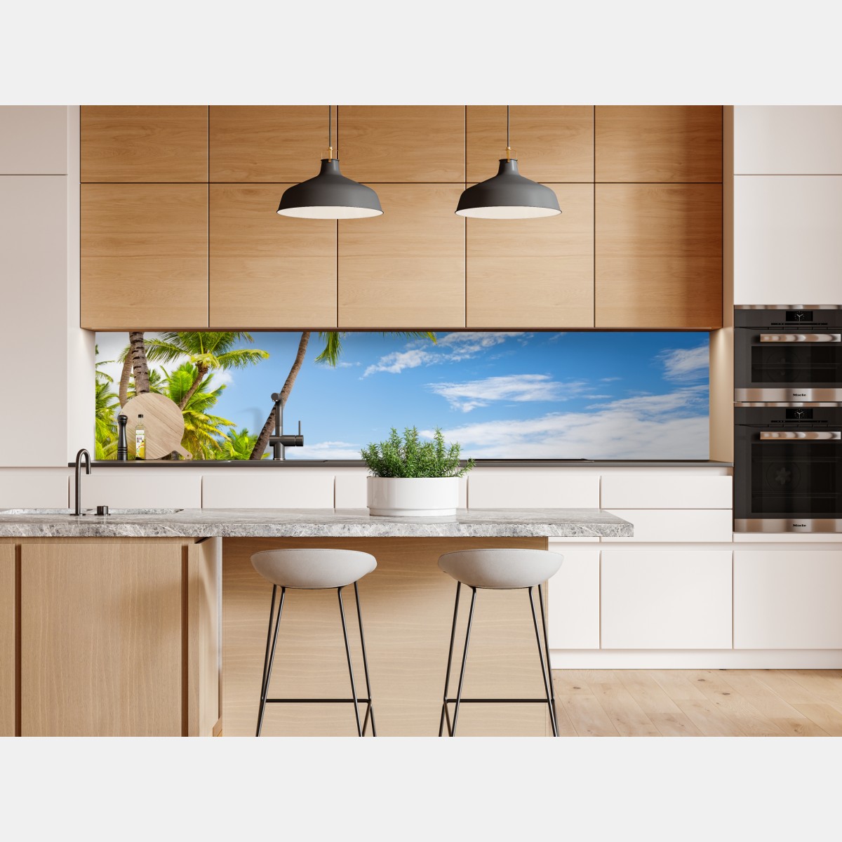 Naklejka repozycjonowalna plaża z palmami w Punta Cana – Wallissimo® Naklejka repozycjonowalna plaża z palmami w Punta Cana – Wallissimo®