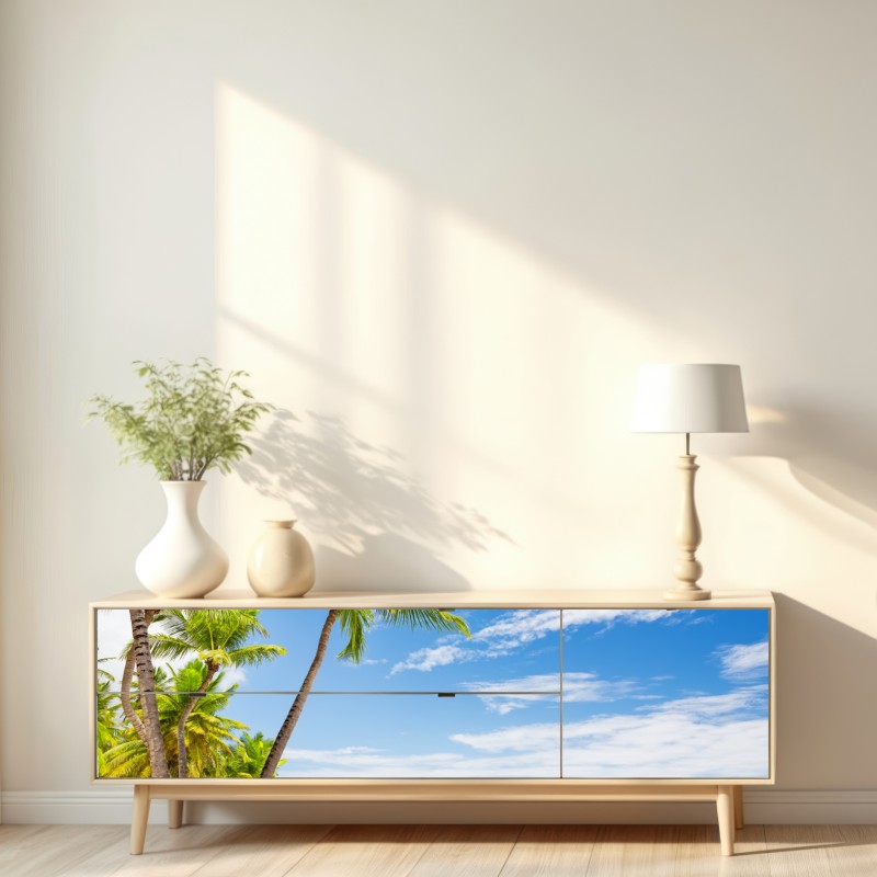 Naklejka repozycjonowalna plaża z palmami w Punta Cana – Wallissimo® Naklejka repozycjonowalna plaża z palmami w Punta Cana – Wallissimo®