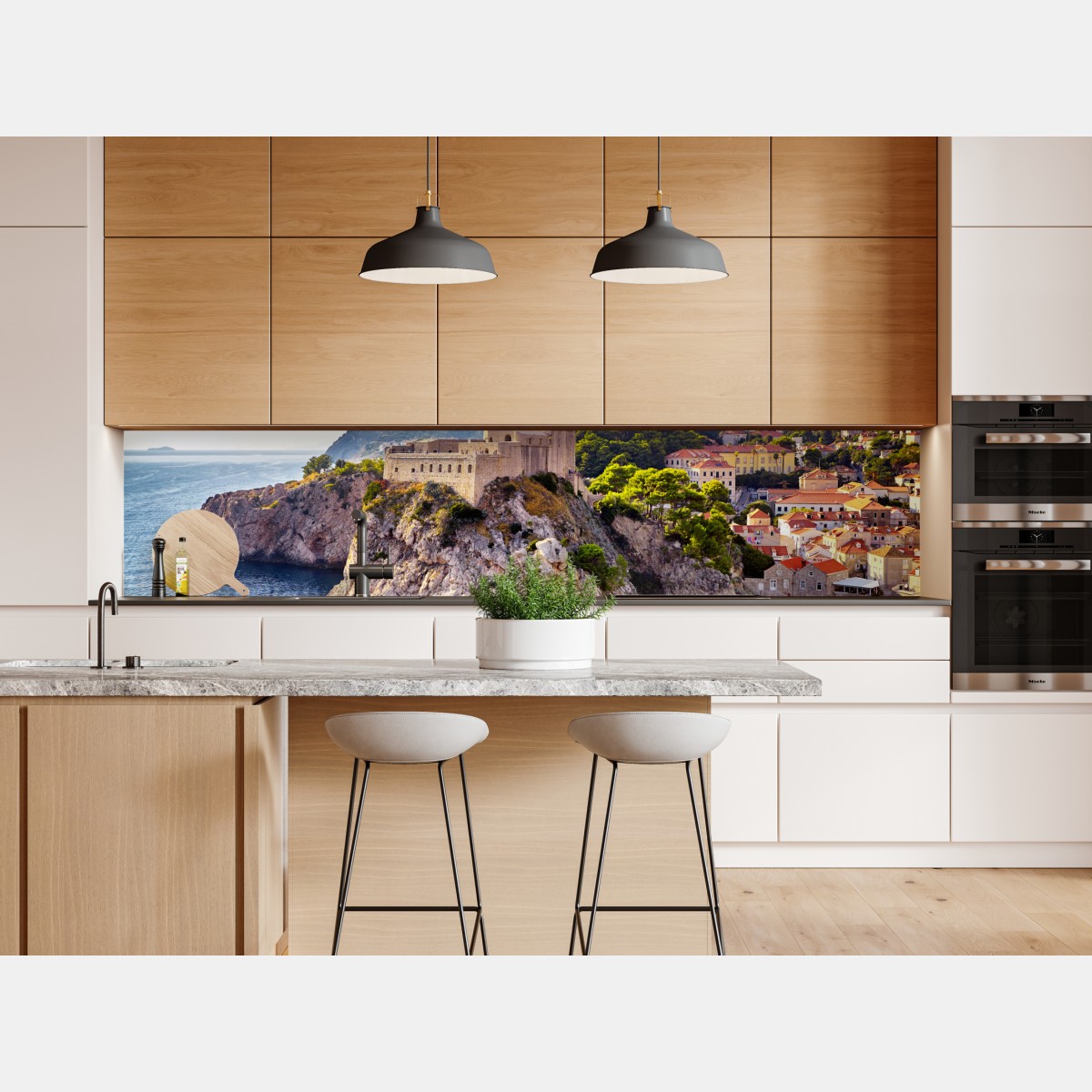 Naklejka repozycjonowalna Dubrownik widok na nadmorską fortecę – Wallissimo® Naklejka repozycjonowalna Dubrownik widok na nadmorską fortecę – Wallissimo®