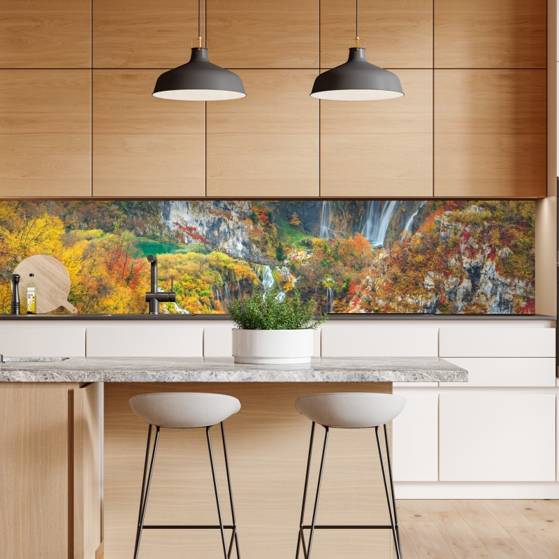 Naklejka repozycjonowalna niebieska geometryczna kompozycja 3d – Wallissimo®